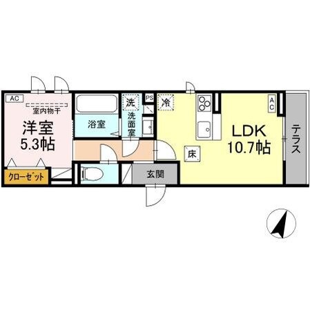 セレスティア大和町の物件間取画像